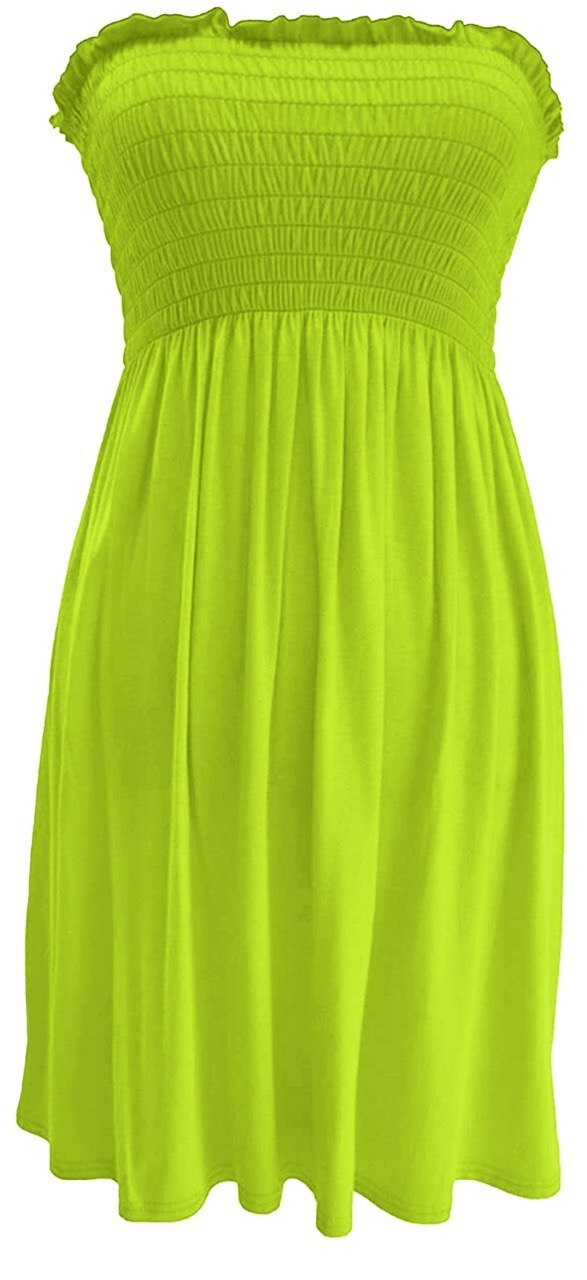 Women's Summer Bandeau Boobtube Dress/Top - Strapless, Printed, Sizes 4-18