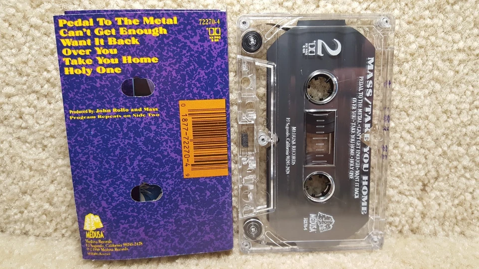 Vintage 1988 Cassette Tape Mass Take You Home Medusa Records Foto 2 de 4
