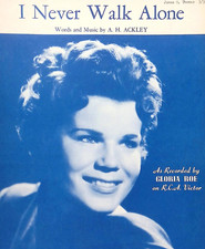 I Never Walk Alone Sheet Music Gloria Roe Ackley Medium Voice Gospel Sacred 1952