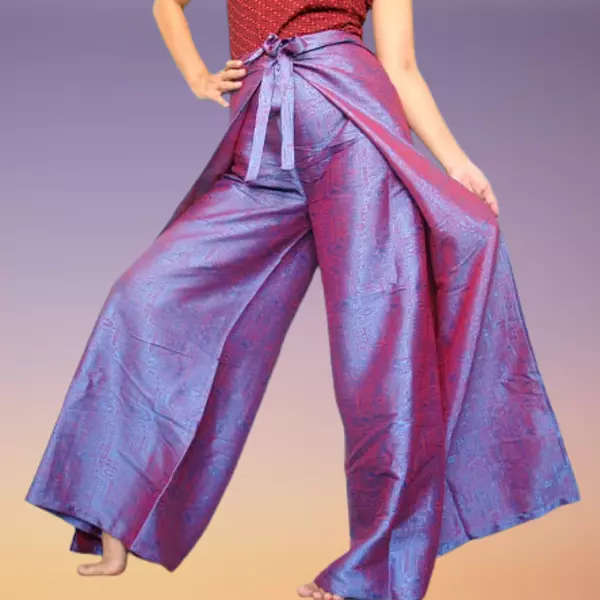 Thai Fisherman Pants - Purple Cotton