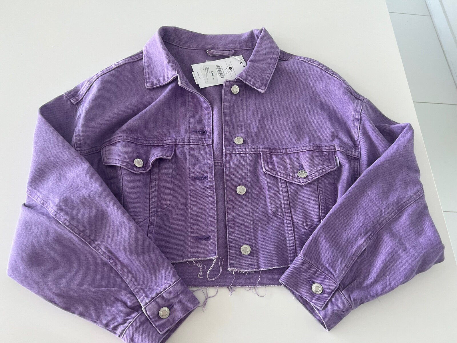 bershka purple denim jacket size S