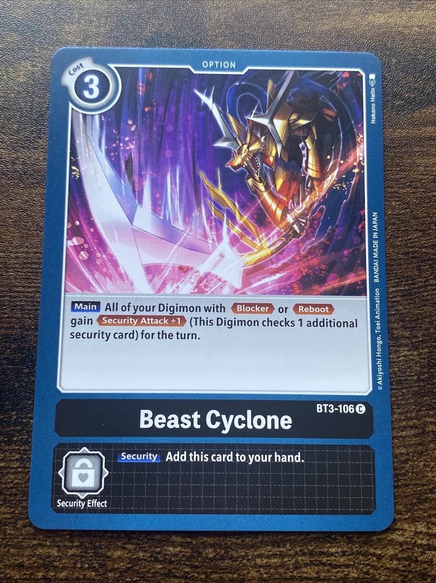 Beast Cyclone BT3-106 C Digimon TCG Release Special Booster PP L5236*