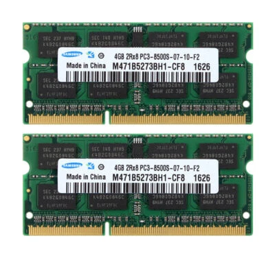 MARKENLOS Samsung 8GB 2x 4GB 2RX8 DDR3 1066 MHz PC3-8500S SODIMM Portátil Memoria RAM CL7&