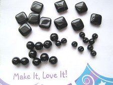 10 x BLACK ONYX Gemstone Loose Beads 8mm 6mm 14mm Round 12mm Square Healing