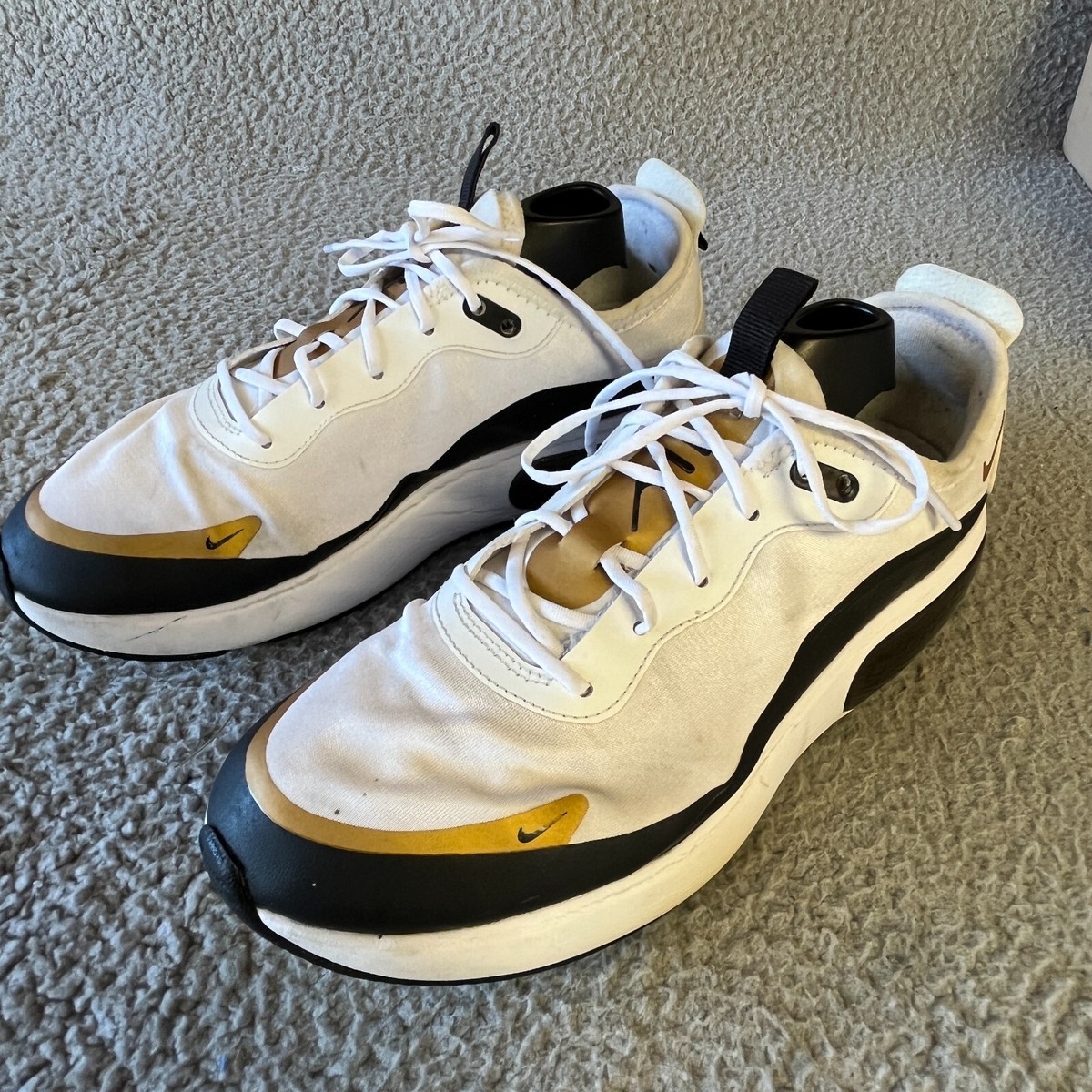 nike air max dia white and gold