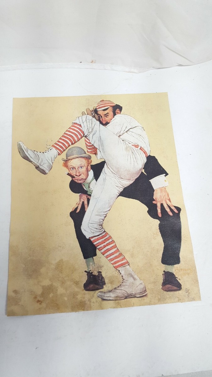 【洋書】Norman Rockwell Antique Norman Rockwell Canvas Print Low and Inside Baseball