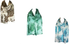 Attractive Vivid Floral Print Design Large Scarf Shawl Wrap Pashmina 12 Colours