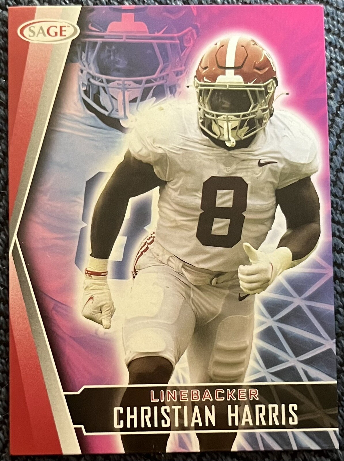 2022 Sage High Series Football Red Parallel RC Rookie #173 Christian Harris