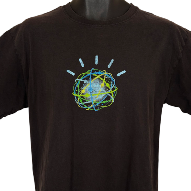 IBM Watson T Shirt Mens Size Medium Black AI Supercomputer