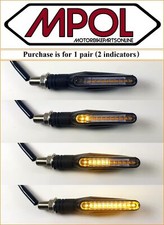 Barra lente trasparente indicatori sequenziali led per Kawasaki H1 500 E 1974