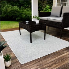 Koeckritz Trailblazer Husky Gray Indoor/Outdoor Rug for Decks, Patios, Pools
