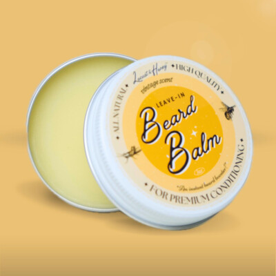 ORGANIC Leave-In Beard Balm, Scented 100% Natural & Organic Conditioner MADE USA
