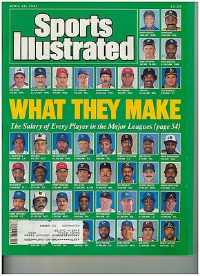 April 20 1987 issue of Sports Illustrated Baseball's Salaries