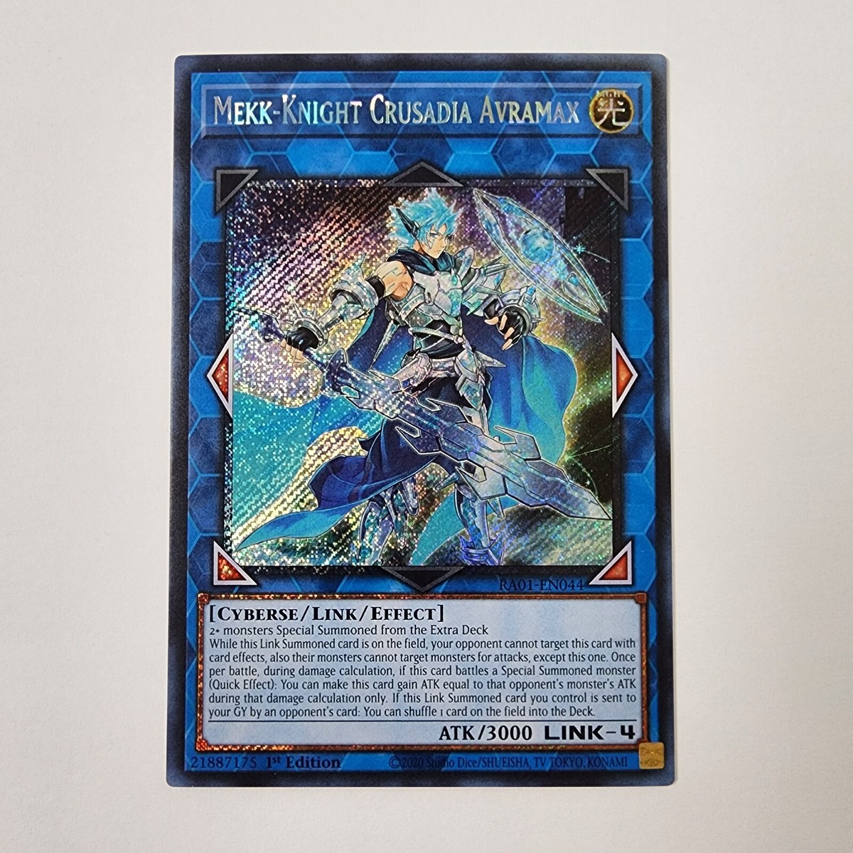 Mekk-Knight Crusadia Avramax - RA01-EN044 - NM - Platinum secret