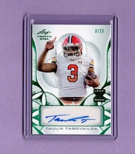 Tua Tagovailoa 2024 Leaf Trinity Football - ( RC ) Autograph #03/25 - Dolphins