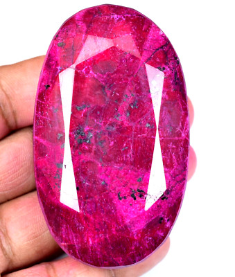 681.00 CT Natural Huge Red Ruby Certified Earth-Mined Oval Cut Loose Gemstone