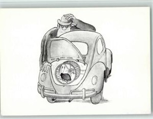 12099637 - Humor aus der Serie Spass am VW - Kaefer im Motor