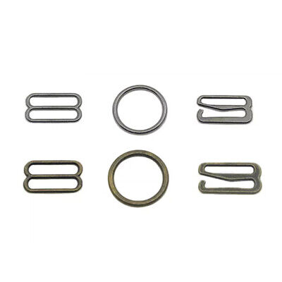100 Silver metal bra strap adjuster slider/hooks/o ring lingerie sewing  cra_bi