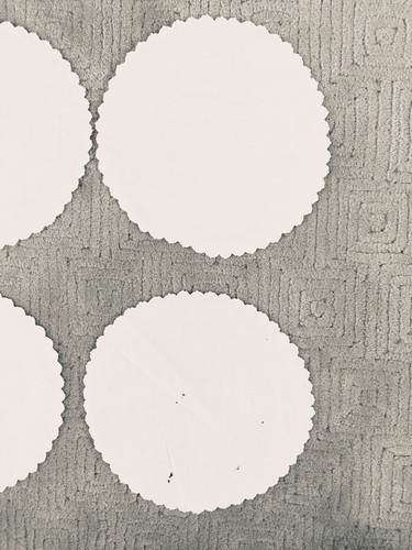 11 Vintage weiße Leinen Teller Deckchen - Bild 2 von 7