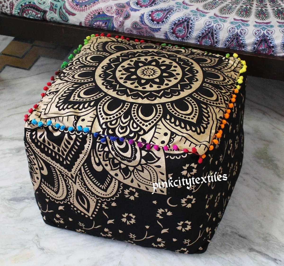 Decorative pouf ottoman deals
