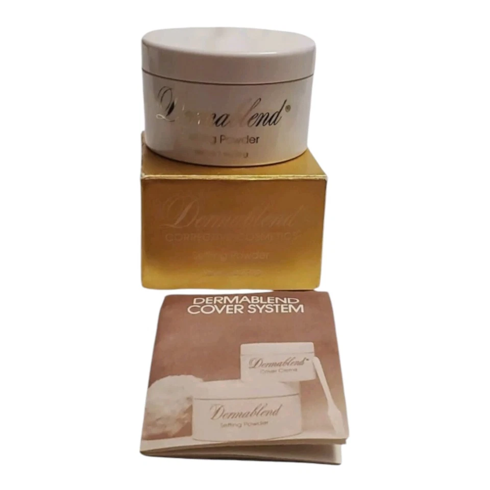 New Dermablend Corrective Cosmetic Setting Powder 1oz. Gold Box NOS - Image 2 of 4