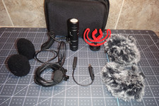 Movo DoubleMic V2 Two-Sided Shotgun Mic W/ USB C ADAPTER - Dual Capsule KIT