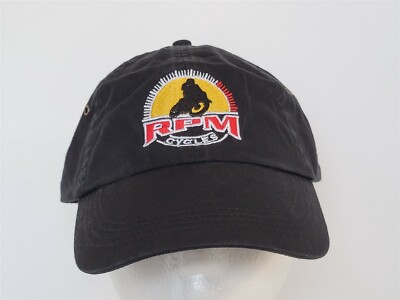 RPM Cycles Albemarle North Carolina Black Ball Cap Hat Strapback