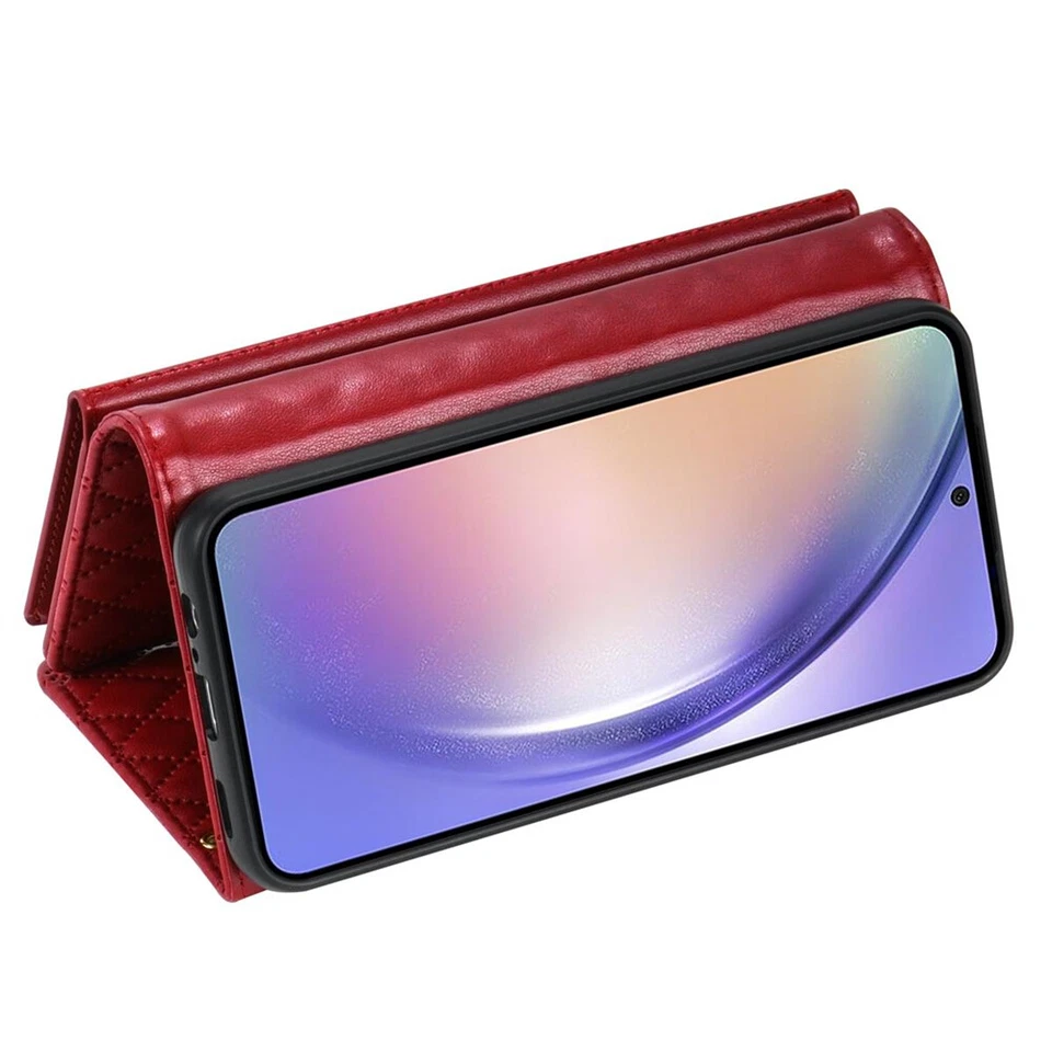 Модный кожаный бумажник молнии карты стоять чехол для Redmi K60Ultra 12 Note11 - Изображение 3 из 4