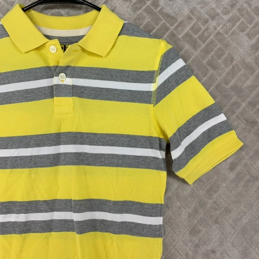 Camisa polo mediana Urban Pipeline para niños a rayas amarillas brillantes manga corta Foto 2 de 4