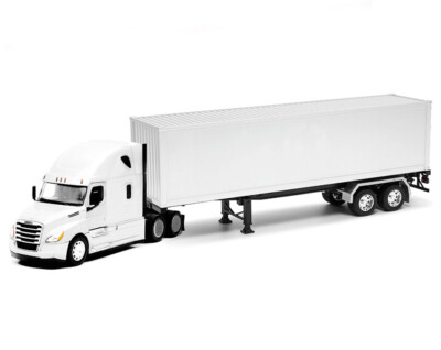 TORYAMA デスティーラ ホワイト Welly Freightliner Cascadia Truck White W/Container 1/32 Diecast