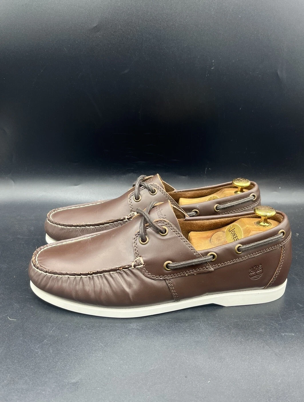 Mocassini slip on da uomo Timberland marroni in pelle taglia UK 8 EU 42