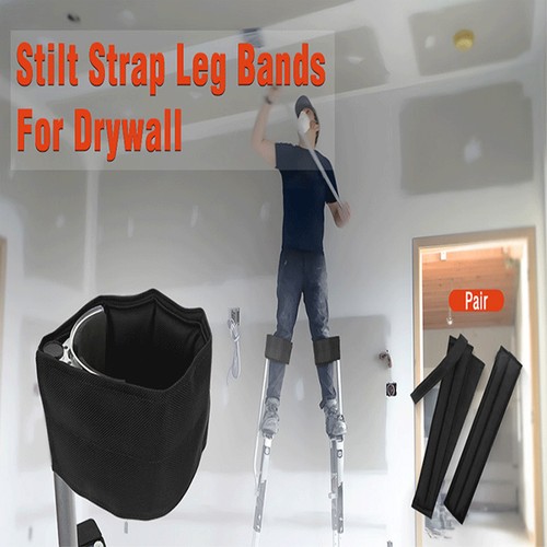 2PCS Drywall Stilts Straps Nylon Padded Stilt Firm Leg Band Straps w/ Hook Loop - Picture 8 of 12