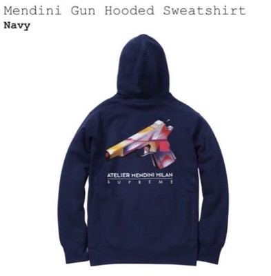SS16 SUPREME MENDINI GUN HOODED SWEATSHIRT WHITE 送料無料 BRAND NEW SS16 SUPREME MENDINI GUN HOODED SWEATSHIRT HOODIE