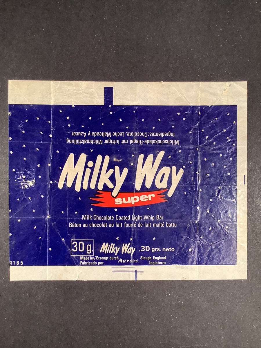 Milky Way 1940's, 1950's 1960's Mars Ltd Chocolate Bar Wrappers