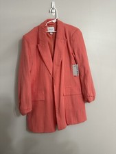 Nine West Womens Business Casual Blazer Jacket Size Small Ruched 3/4 Sleeves NWT