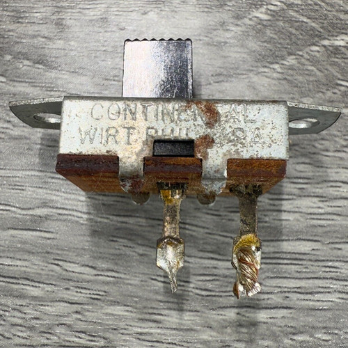 Slide Switch Continental Wirt SPST 0.75A 125V AC DC PHL USA Model Train #1049