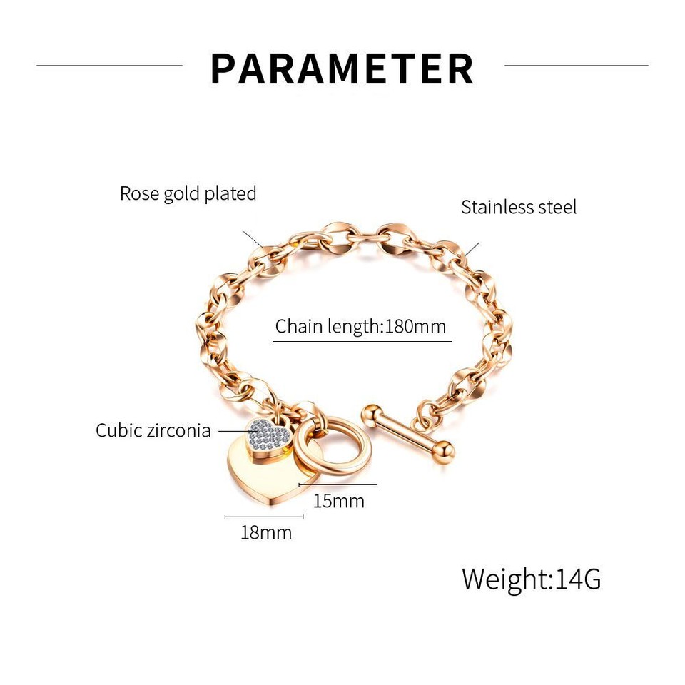 Macy's Heart Charm Link Chain Bracelet in 10k Gold - Macy's