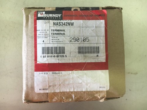 BURNDY NAS342NW NEU IN BOX TERMINAL 1/2-500 KCMIL SIEHE BILDER #B63