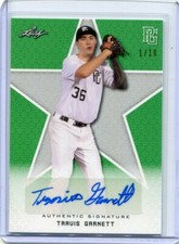 2020 Leaf Perfect Game Autographs Green Travis Garnett Auto 1/10