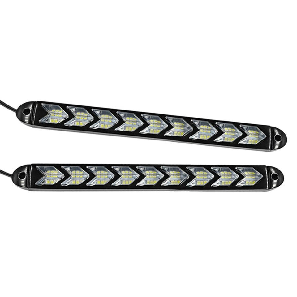 2x LED pisca-pisca sequencial luz de seta âmbar/branco alternador tiras de seta - Imagem 3 de 4