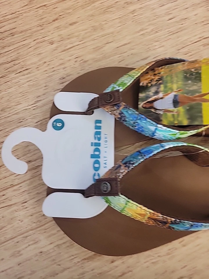 COBIAN FIESTA CHANCLAS FLACAS REBOTE MOCHA MUJER TALLA 6- NUEVAS Foto 4 de 4