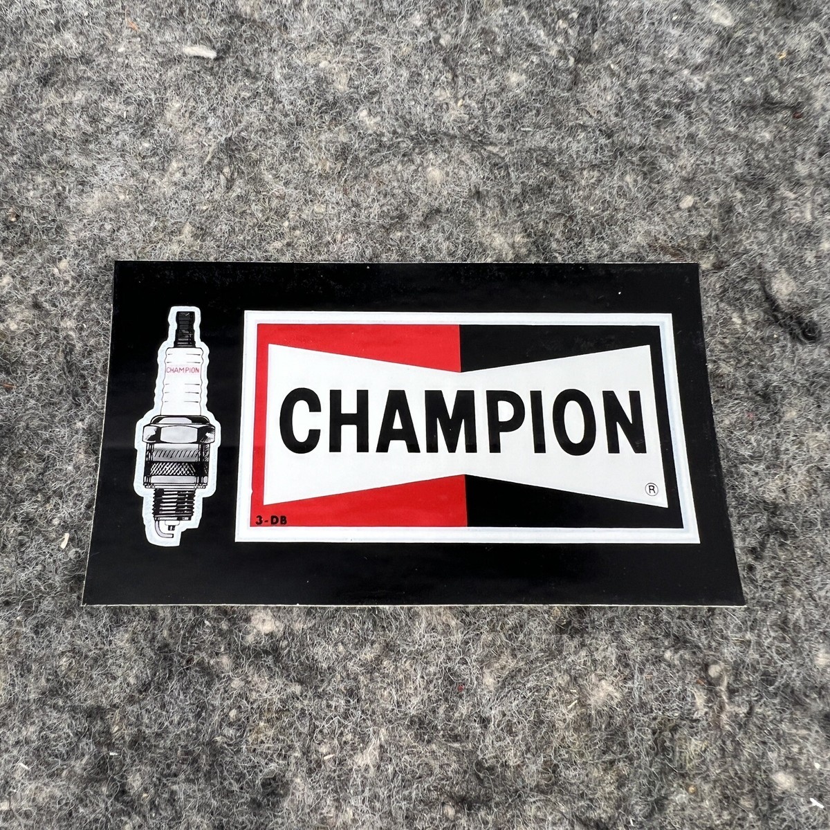70’s CHAMPION チャンピオン スパーク プラグ ビンテージ バナー CHAMPION Spark Plugs Original VTG 1970's Racing Decal Chrome