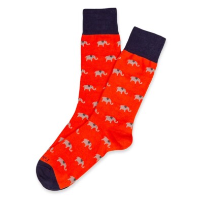 Men's Fahrenheit Election Republican Red Elephant Sock Cotton Made in Italy