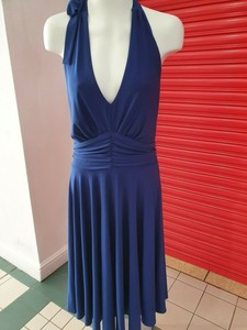 black halter neck swing dress