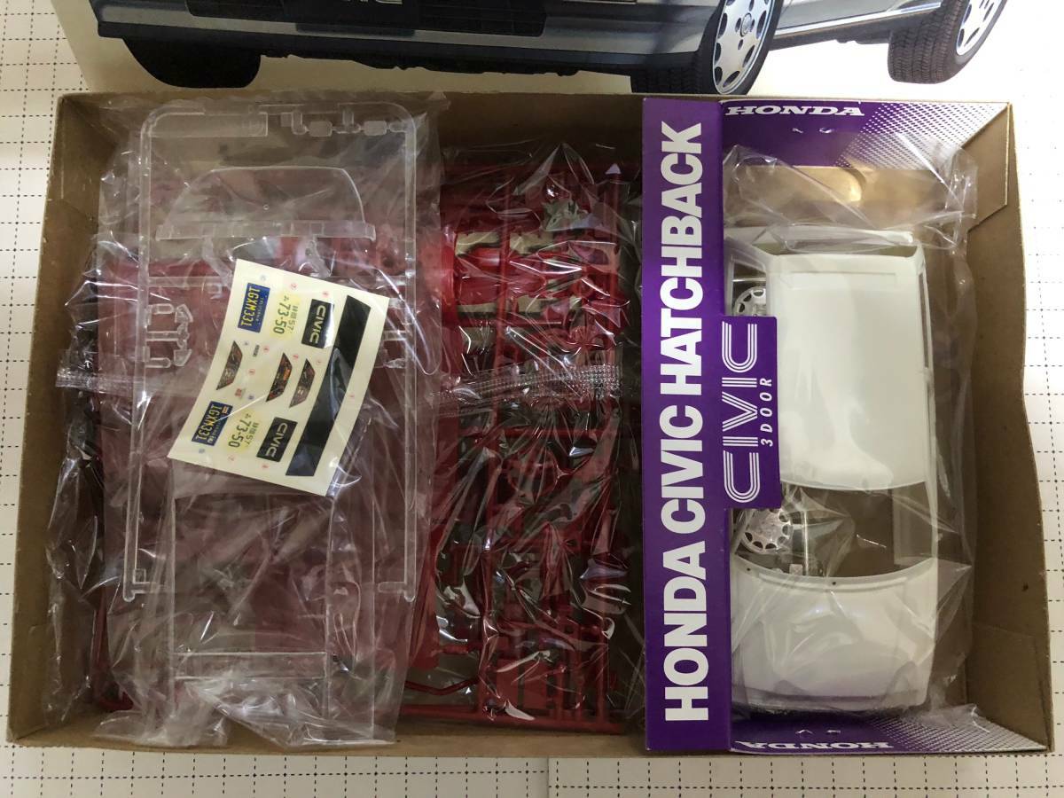 Tamiya Honda Civic Hatchback プラモデル Tamiya 1/24 1985 Honda Civic | The Sprue Lagoon