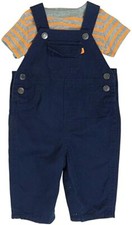 CARTER'S 2 piece outfit set: overalls tee shirt, cotton