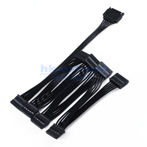SATA Power 15 Pin 1 Male To 8 Female Splitter for HDD SSD Hard Drive Cable - Picture 9 of 11