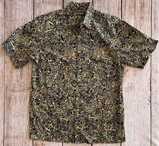 Cooke Street Hawaiian Island Mens Hawaiian Print Button Front Shirt Sz S NWT