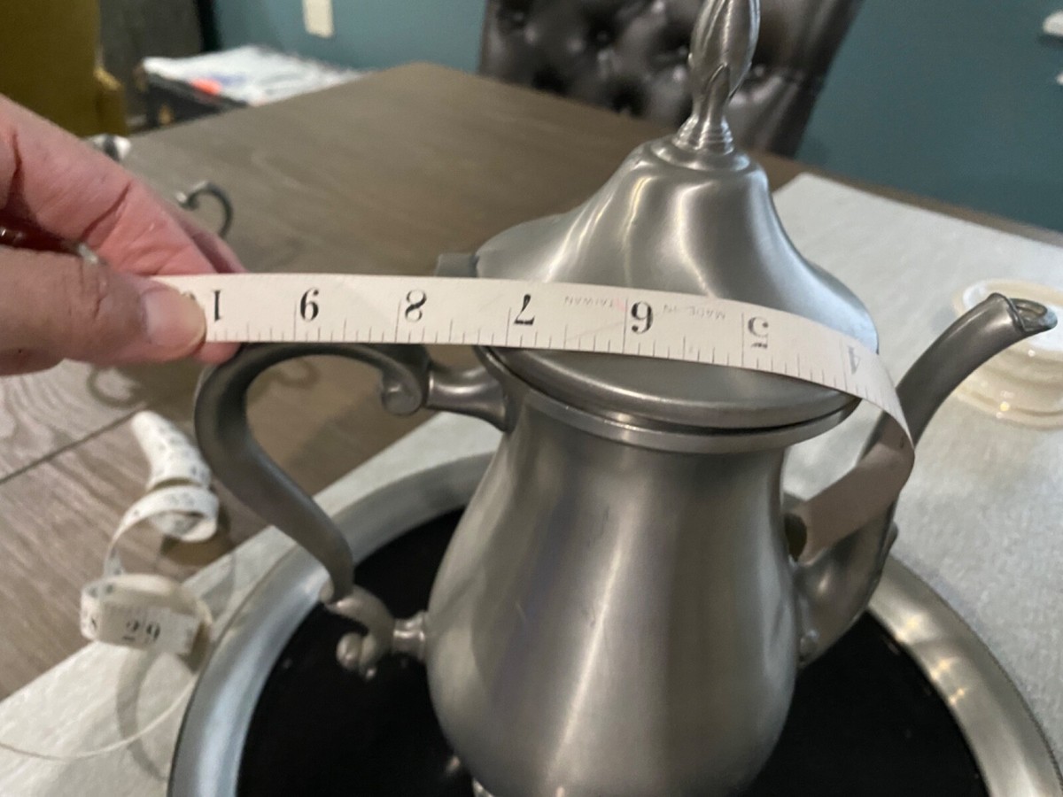 Ameri VINTAGE - ぽぽ Empire ~ Vintage Pewter Coffee/Tea Pot Set w/Creamer & Sugar