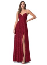 Never Been Worn Azazie Burgundy Bridesmaid/Formal Dress, New, Floor-Length